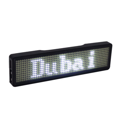 Rechargeable Bluetooth Digital LED Badge Insignia DIY Programmable Scrolling Message Board Mini LED Display LED Name Tag