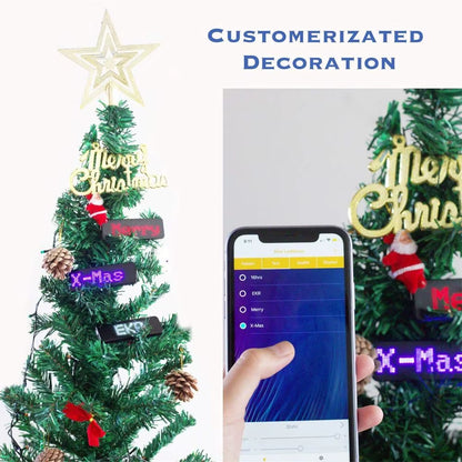 Rechargeable Bluetooth Digital LED Badge Insignia DIY Programmable Scrolling Message Board Mini LED Display LED Name Tag