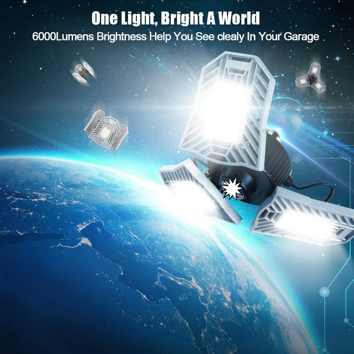 Three Led Garage Light-Led Adjustable Light-Basement Led Light Easy Installation