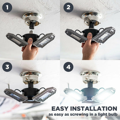 Three Led Garage Light-Led Adjustable Light-Basement Led Light Easy Installation